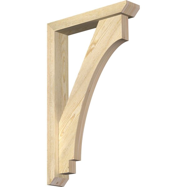 Ekena Millwork Imperial Slat Rough Sawn Bracket w/ Offset Brace, Douglas Fir, 4"W x 20"D x 32"H BKT0402X20X32IMP06RDF - main